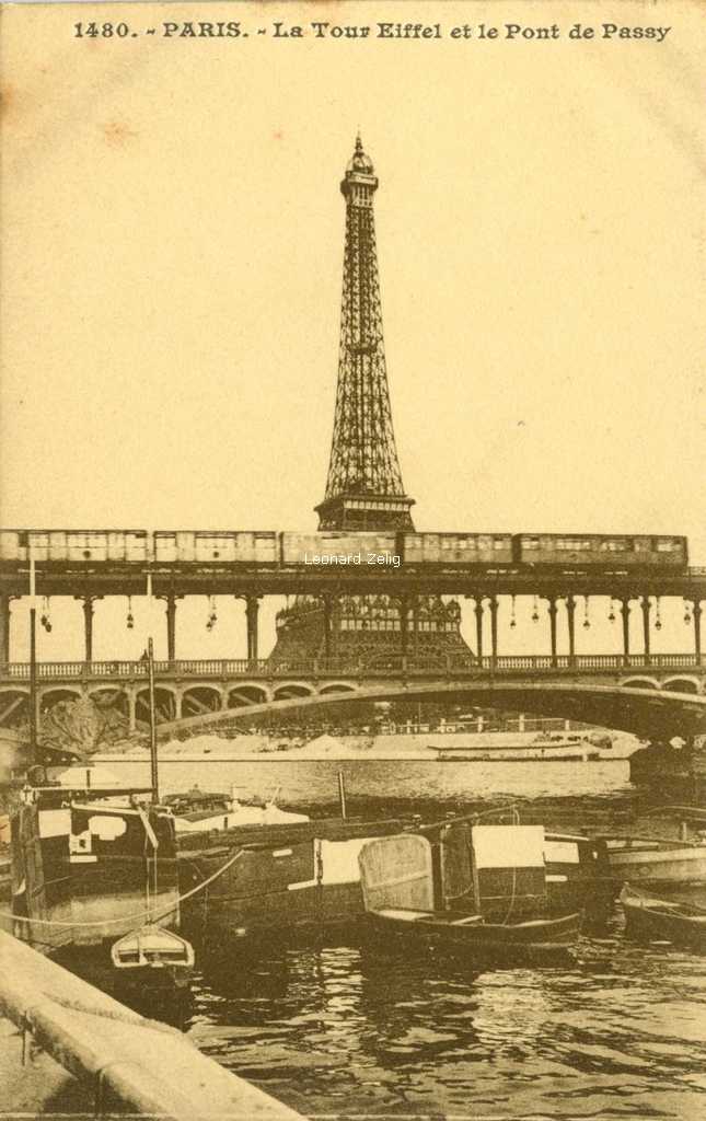 Inconnu 1480 - La Tour Eiffel et le Pont de Passy