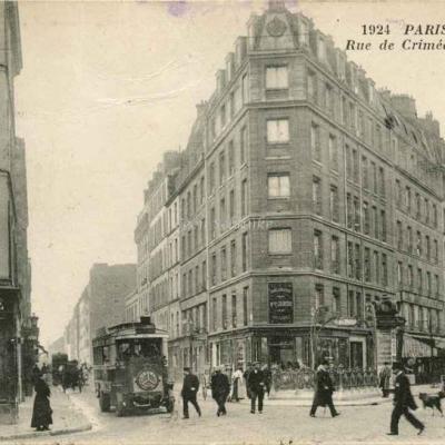 Inconnu 1924 - Rue de Crimée et rue Mathis