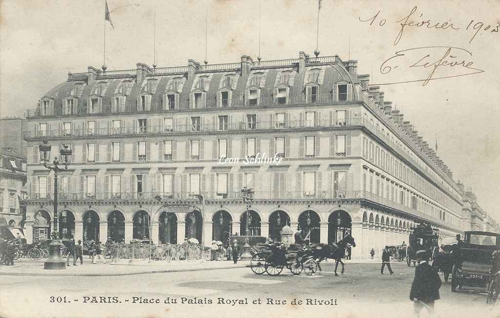 Inconnu - 301 - Place du Palais Royal et Rue de Rivoli