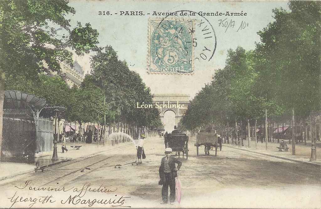Inconnu 316 - Avenue de la Grande-Armée (vue 2 color)