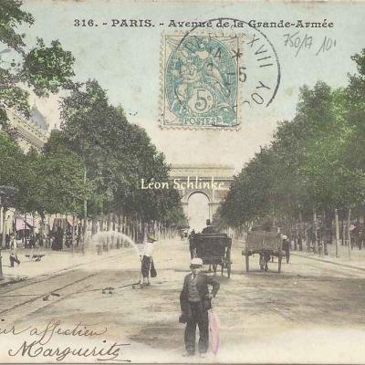 Inconnu 316 - Avenue de la Grande-Armée (vue 2 color)