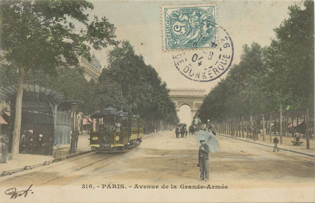 Inconnu 316 - PARIS - Avenue de la Grande-Armée (vue 1 color)