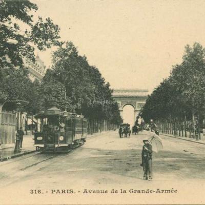 Inconnu 316 - PARIS - Avenue de la Grande-Armée (vue 1 n&b)