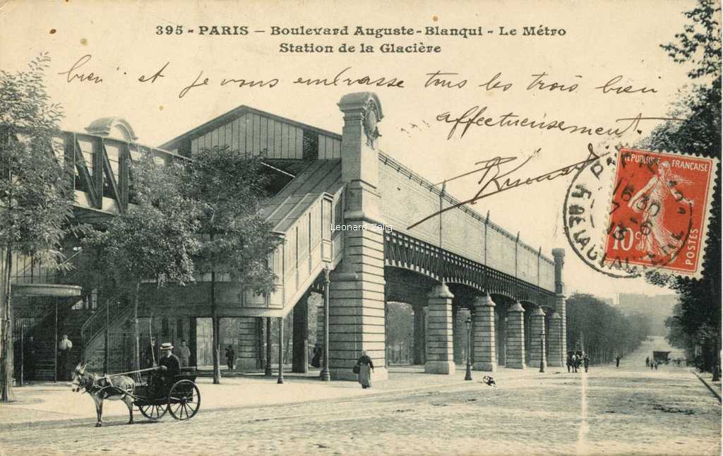 Inconnu 395 - PARIS - Boulevard Auguste-Blanqui - Le Métro, Station Glacière