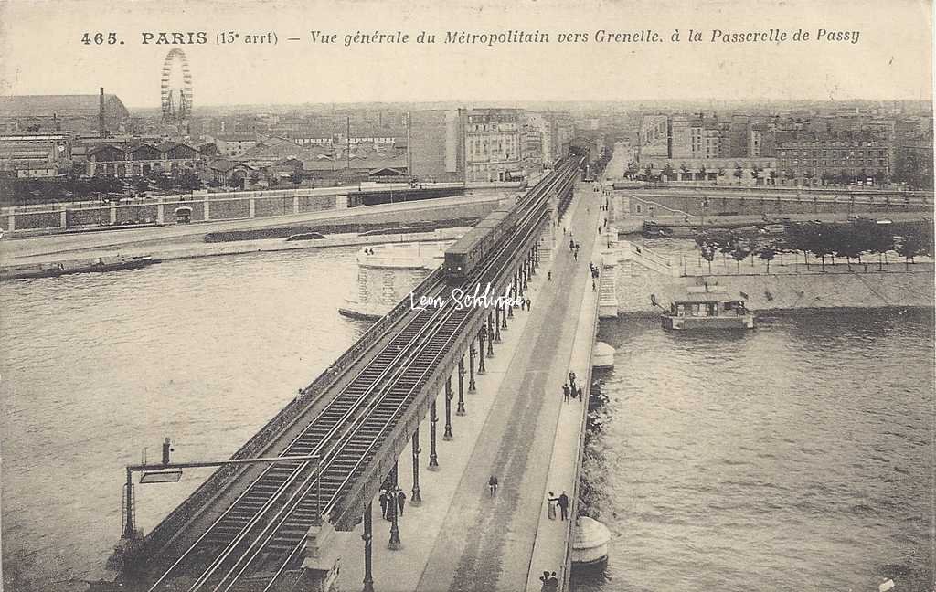 Inconnu 465 - Vue du Métropolitain vers Grenelle