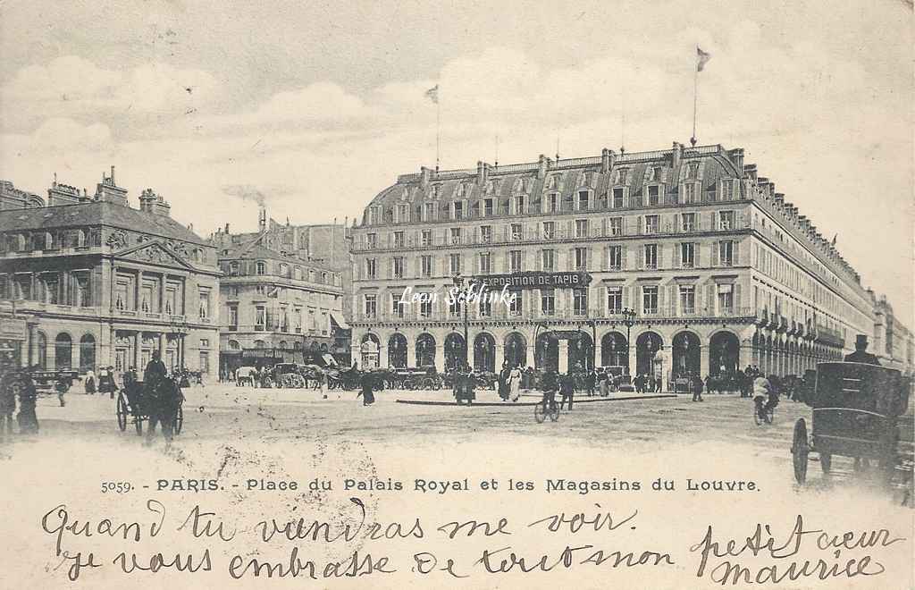 Inconnu - 5059 - Place du Palais Royal et les Magasins du Louvre