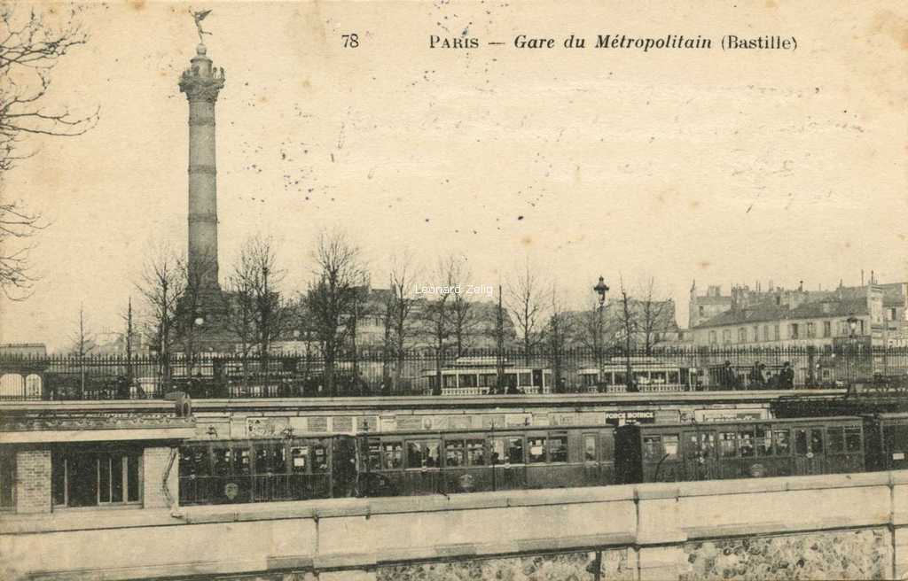 Inconnu 78 - PARIS - Gare du Métropolitain (Bastille)
