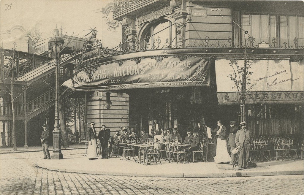 Inconnu - PARIS - Brasserie des Nations et Gare de La Chapelle