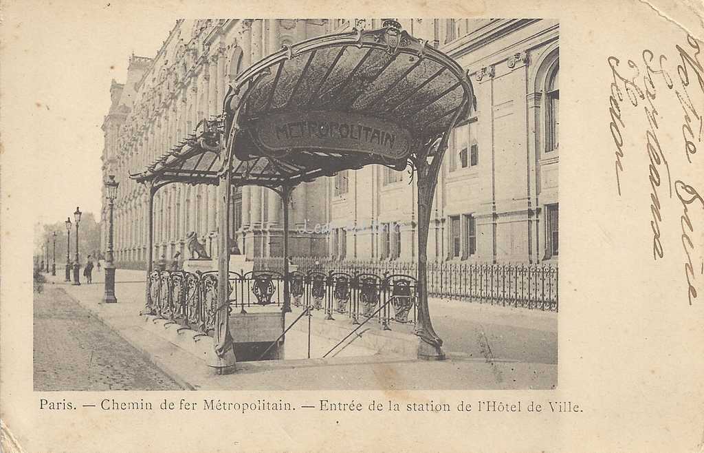 Inconnu - Paris - Chemin de Fer Métropolitain - Entrée de la station