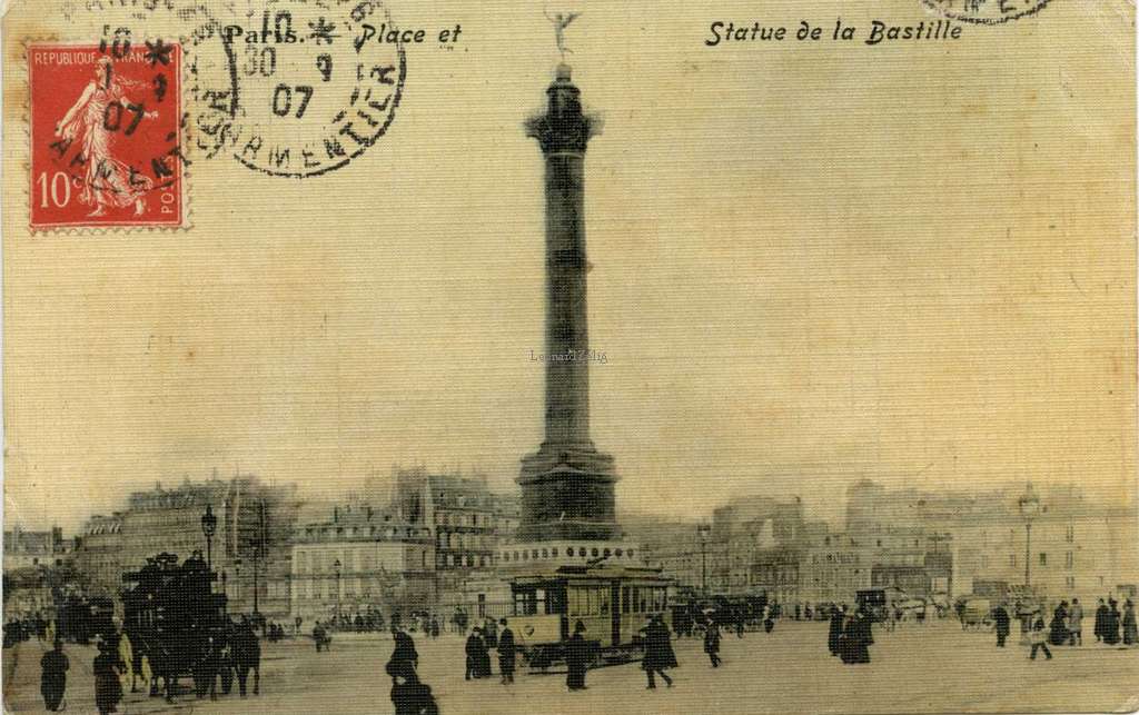 Inconnu - Paris - Place et Statue de la Bastille