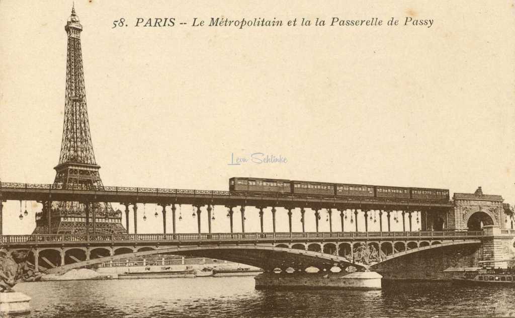 IPM 58 - PARIS - Le Métropolitain et la Passerelle de Passy