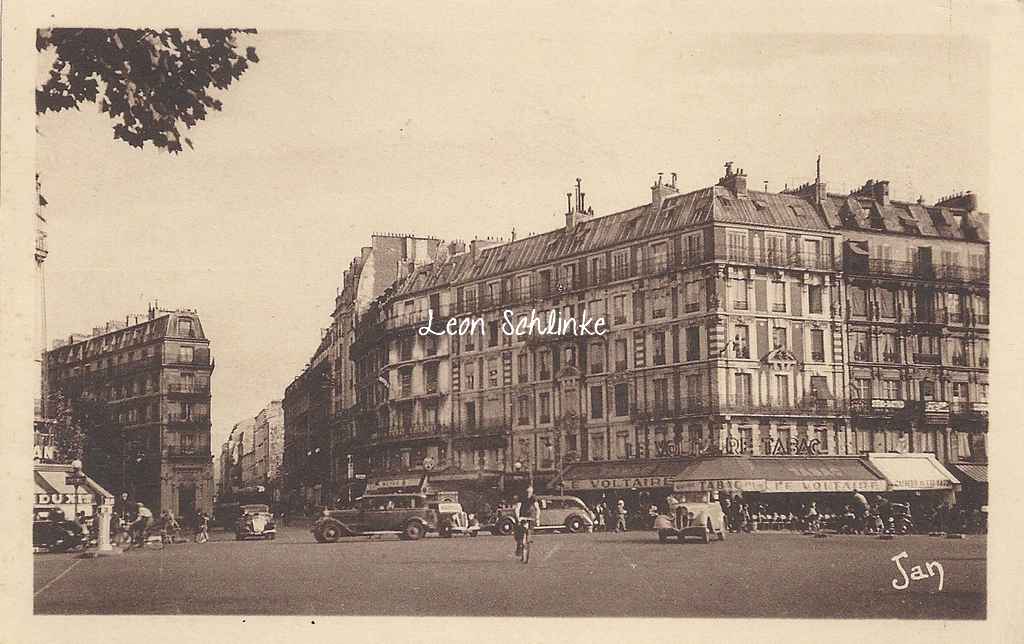 Jan - Paris - La Place et le Boulevard Voltaire, rue Richard-Lenoir