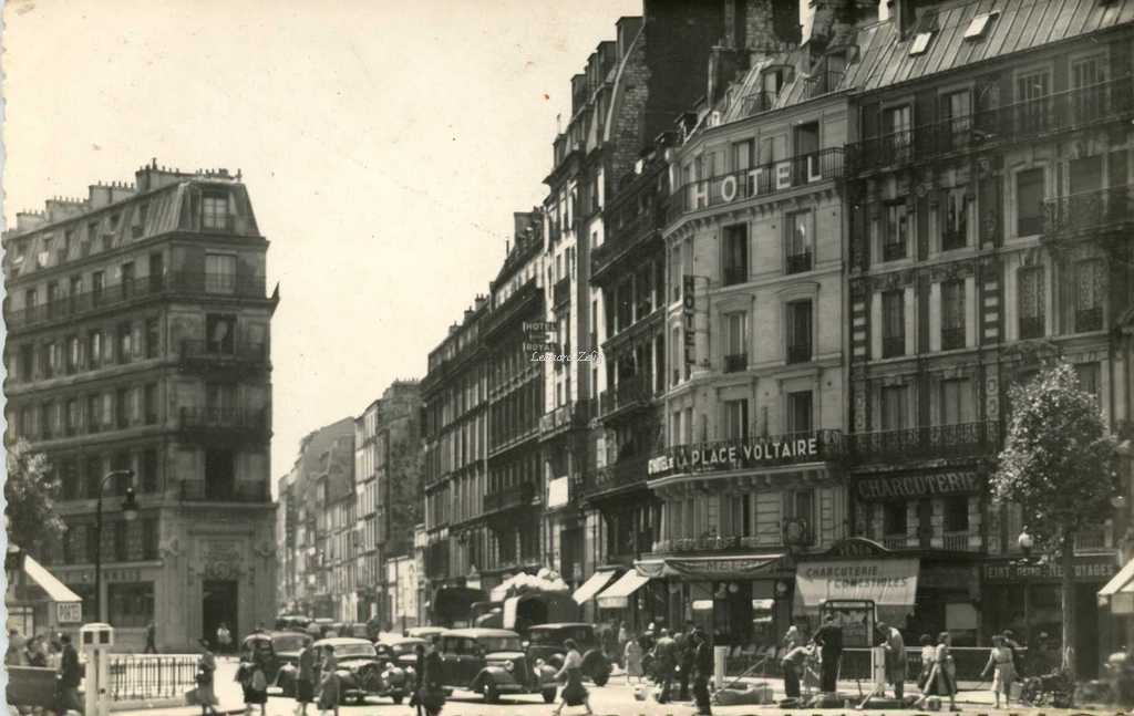 Jan - PARIS XI° - Rue Richard-Lenoir à la Place Voltaire