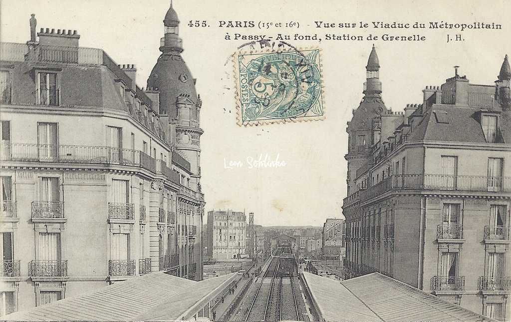 JH 455 - Vue de Passy - Au fond, Station de Grenelle