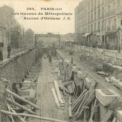 JH 562 - PARIS (14°) - Les travaux du Métropolitain Avenue d'Orléans