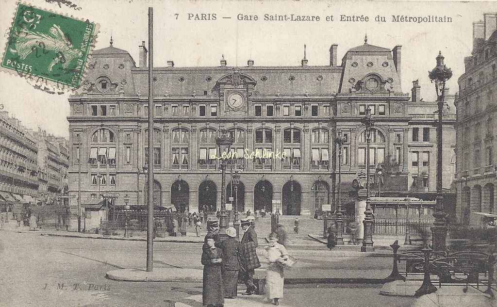 JMT 7 - Gare Saint-Lazare et entrée du Métropolitain