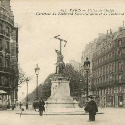 L'Abeille 193 - PARIS - Carrefour des Boulevards St-Germain et Raspail - Statue de Chappe