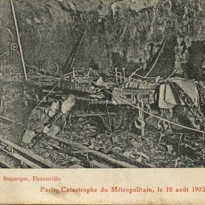 L.Duparque - Paris - Catastrophe du Métropolitain, le 10 août 1903