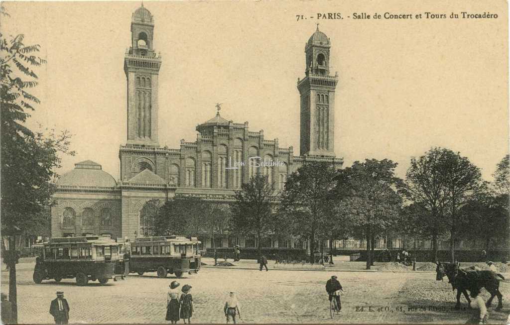 L. et O. 71 - PARIS - Salle de Concert et Tours du Trocadéro