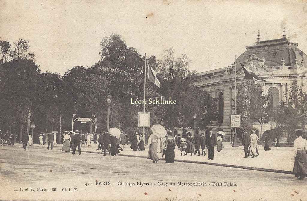 L.F & V. 4 - Champs-Elysées - Gare du Métro - Petit Palais