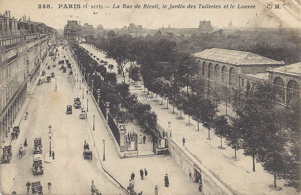 CM 248 - La Rue de Rivoli, Jardin de Tuileries et Louvre