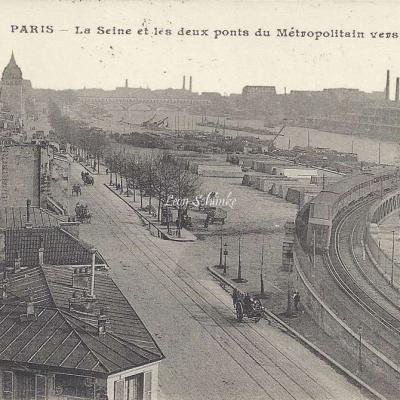 CM 474 - La Seine et les deux ponts du Metropolitain vers Bercy