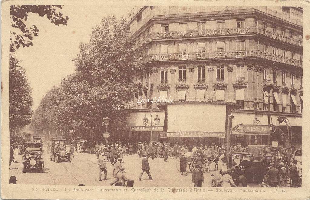LD 23 - Le Boulevard Haussmann au Carrefour de la Chaussée d'Antin