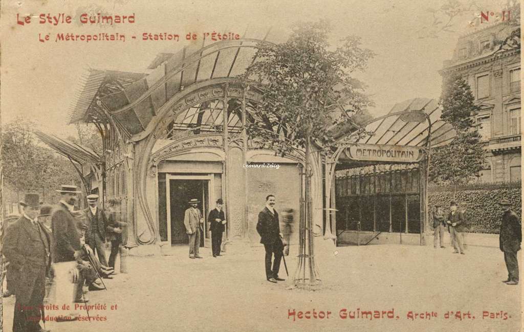 Le Style Guimard N°11 - Le Métropolitain - Station de l'Etoile