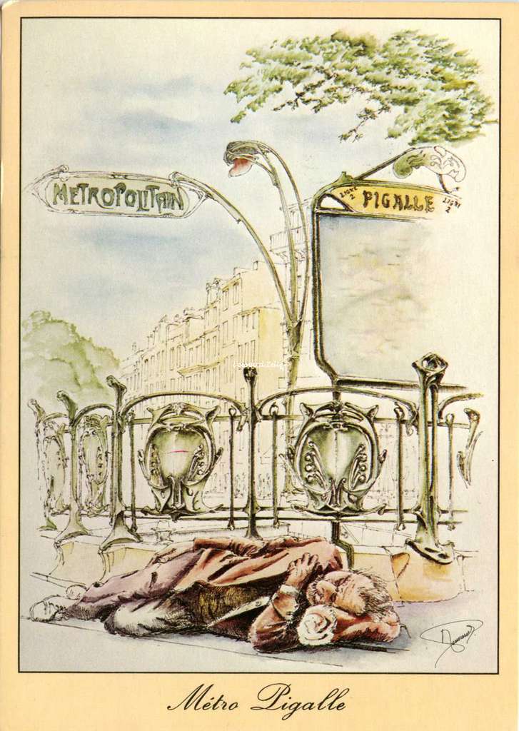 Leconte 2627 - PARIS - Dessin de Michel Perréard (Métro Pigalle)