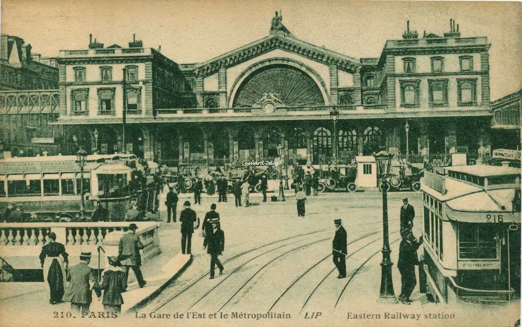 Lip 210 - PARIS - La Gare de l'Est et le Métropolitain