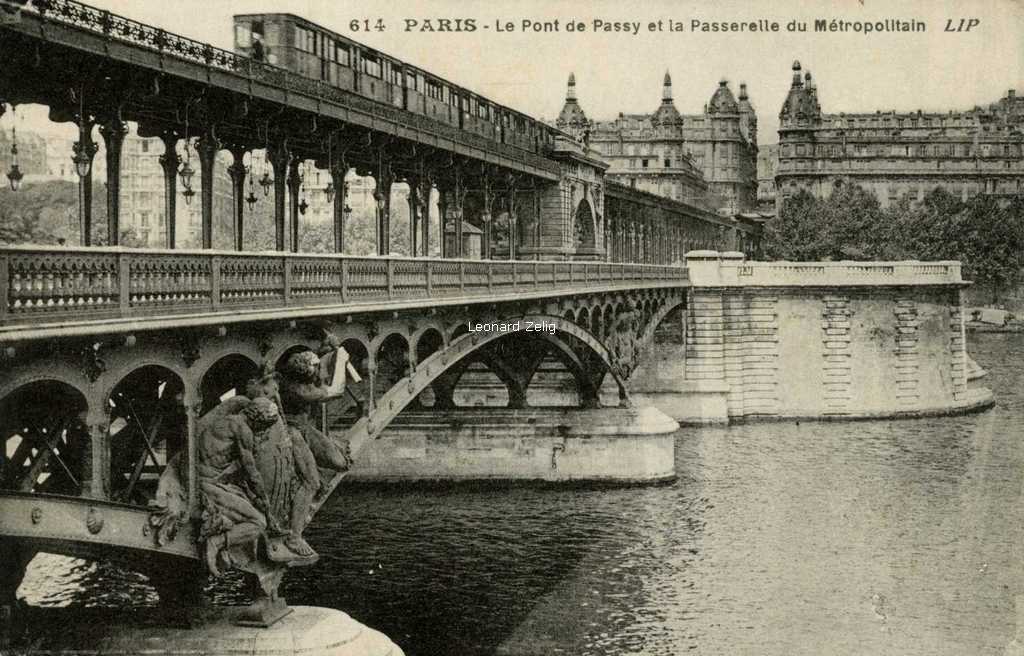 LIP 614 - PARIS - Le Pont de Passy et la Passerelle du Métropolitain