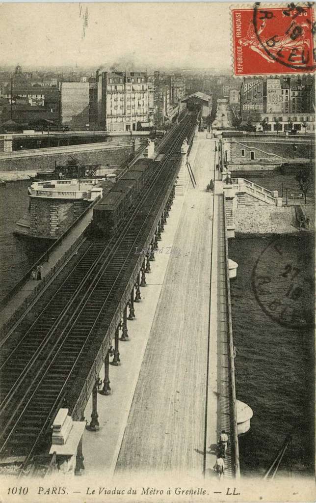 LL 1010 - PARIS - Le Viaduc du Métro à Grenelle