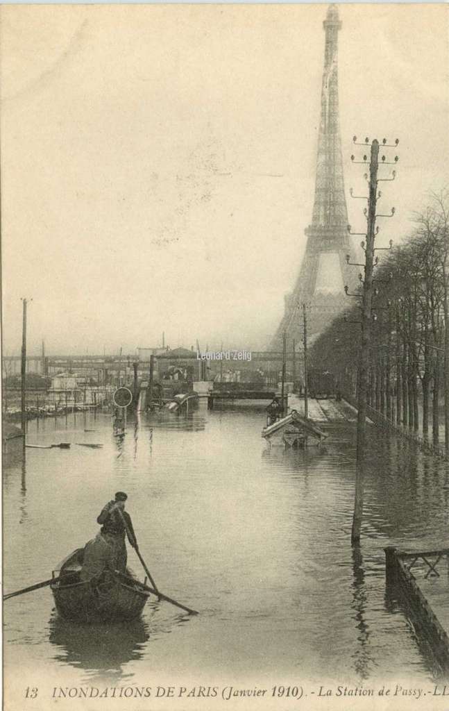 LL 13 - INONDATIONS DE PARIS (Janvier 1910) - La Station de Passy