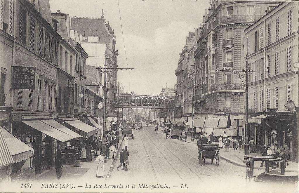 LL 1437 - La rue Lecourbe et le Metropolitain