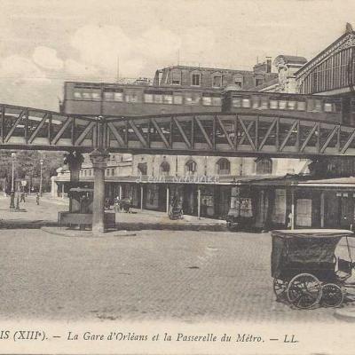 LL 1685 - La Gare d'Orléans et la Passerelle du Métro