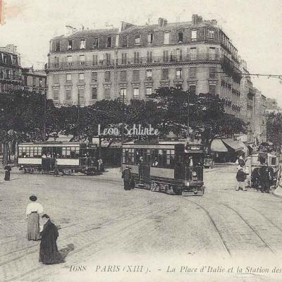 LL 1688 - La Place d'Italie et la Station de Tramways