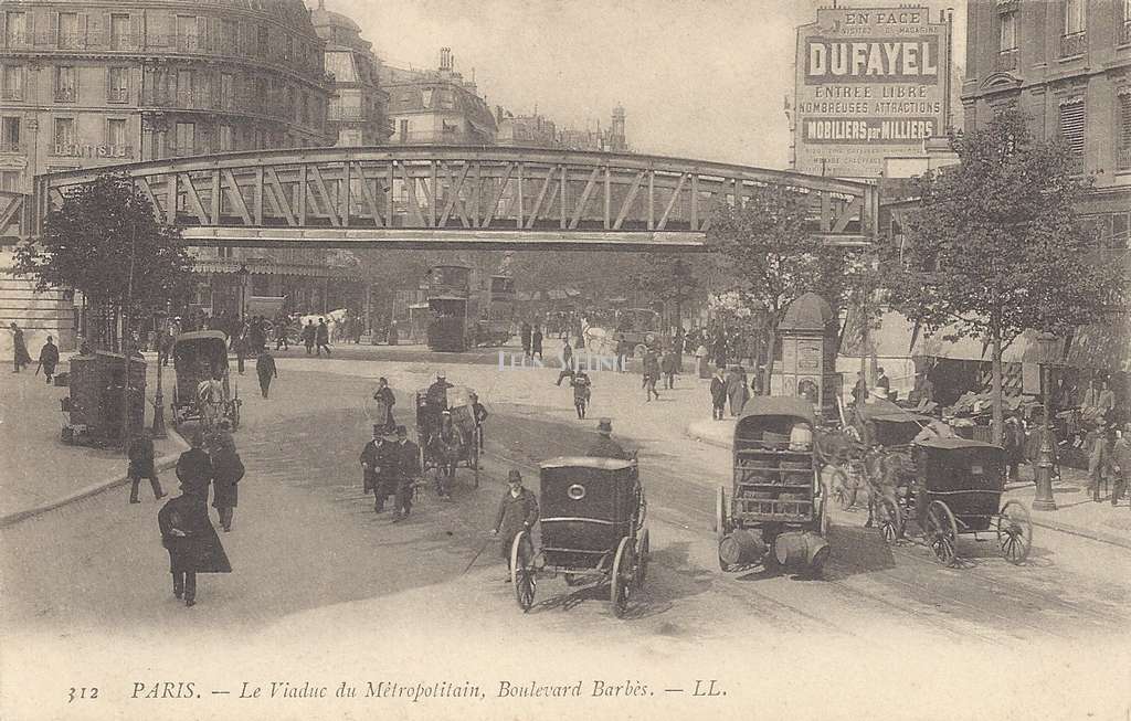LL 312 - Le Viaduc du Métropolitain, Boulevard Barbès