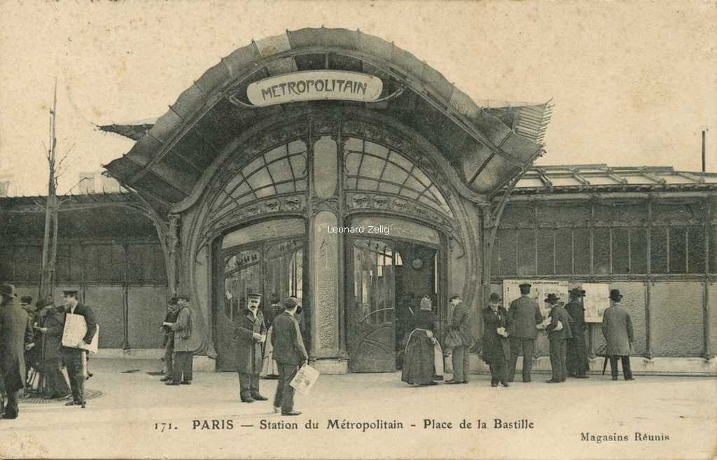 Magasins Réunis 171 - PARIS - Station du Métropolitain - Place de la Bastille