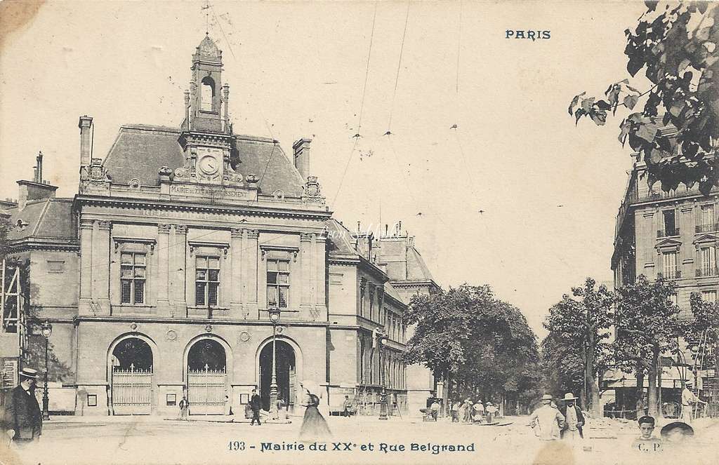 CP 193 - Mairie du XX° et Rue Belgrand