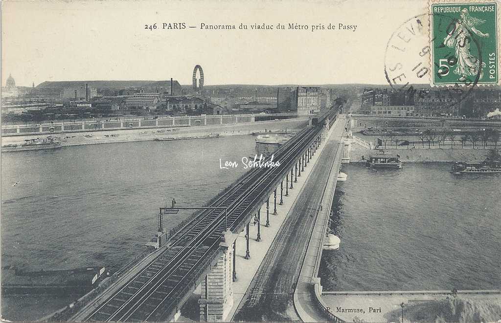 Marmuse 246 - Panorama du Viaduc du Métro pris de Passy