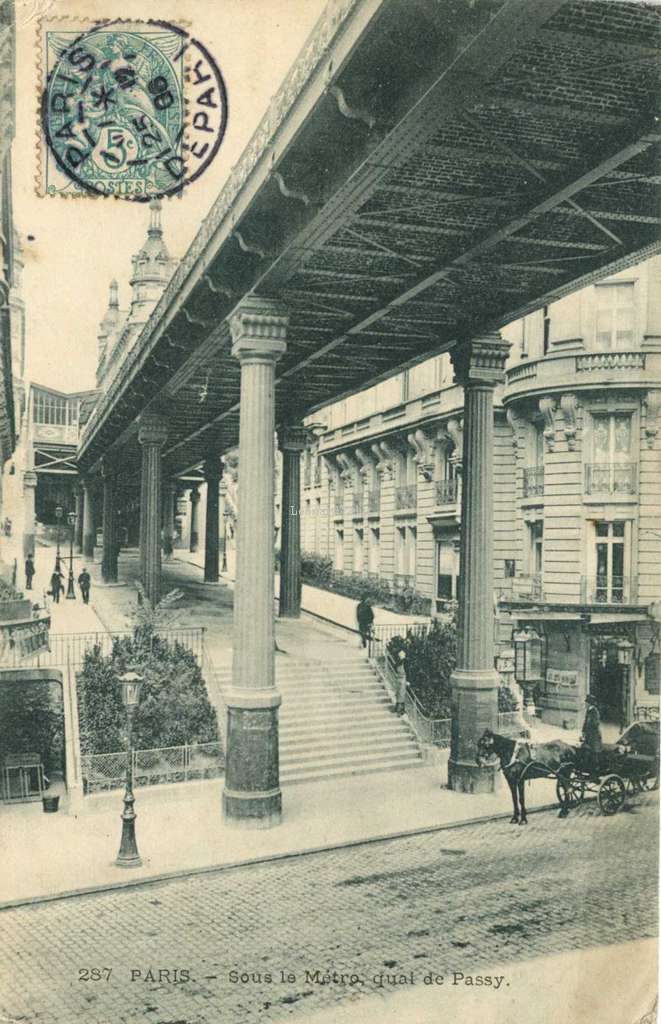 Marmuse 287 - PARIS - Sous le Métro, quai de Passy