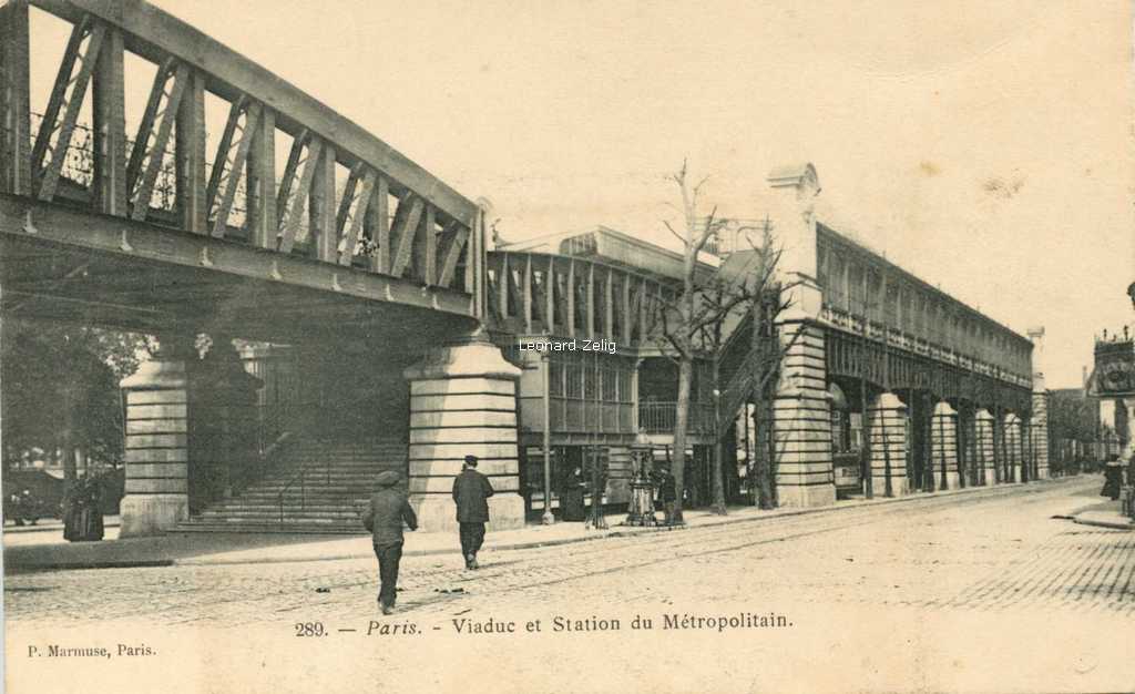 Marmuse 289 - Paris - Viaduc et Station du Métropolitain