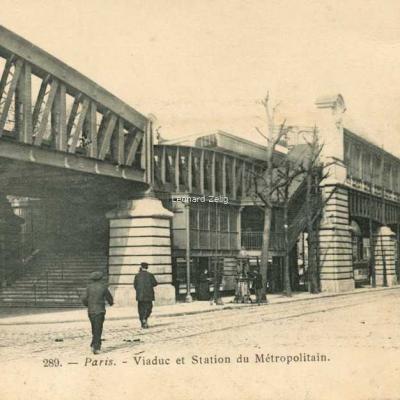 Marmuse 289 - Paris - Viaduc et Station du Métropolitain