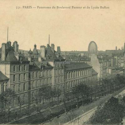 Marmuse 551 - PARIS - Panorama du Boulevard Pasteur et du Lycée Buffon