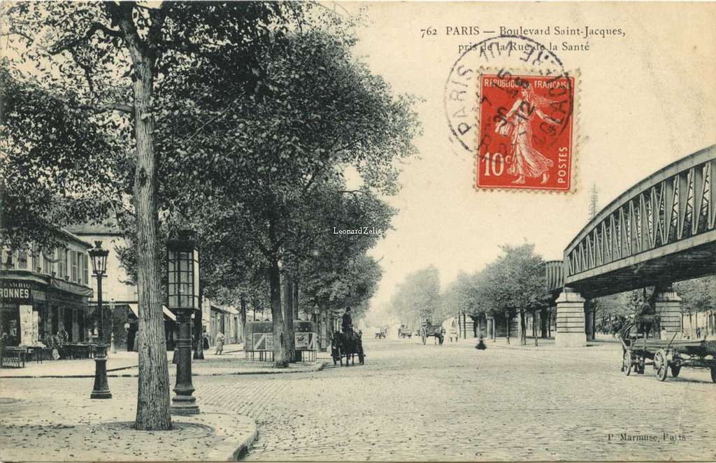 Marmuse 762 - PARIS - Boulevard Saint-Jacques pris de la Rue de la Santé