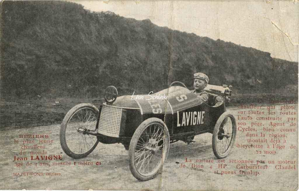 Mazet-Pons - Jean Lavigne, plus jeune chauffeur du monde