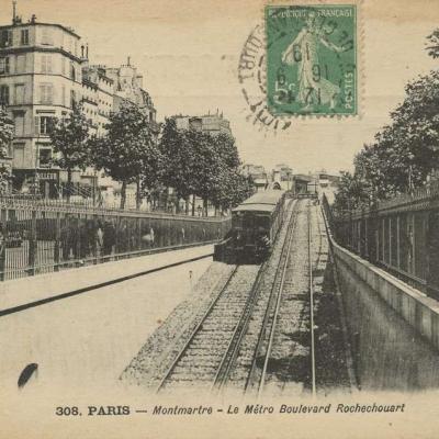 MD 308 - PARIS - Montmartre - Le Métro Boulevard de Rochechouart