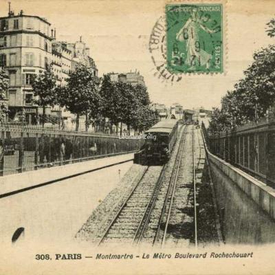 MD 308 - PARIS - Montmartre - Le Métro Boulevard Rochechouart