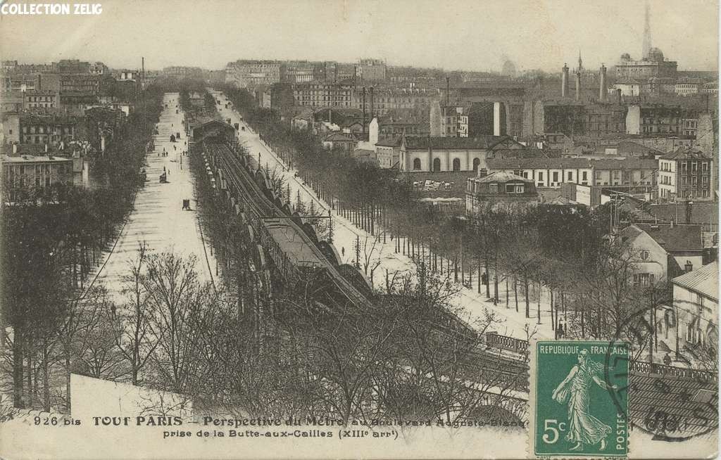 Tout Paris  926 bis - Perspective du Métro prise de la Butte-aux-Cailles