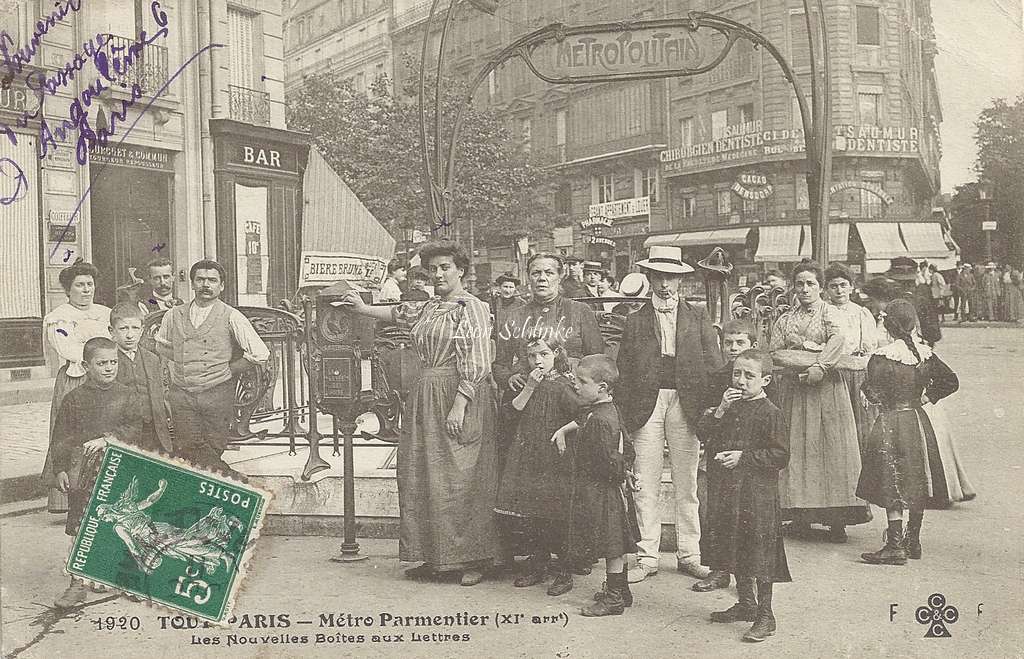 TOUT PARIS 1920 - Metro Parmentier